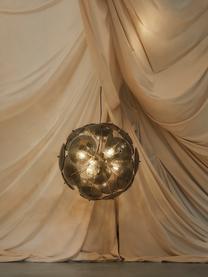 Hanglamp Mireille van glas, Lampenkap: glas, Olijfgroen, goudkleurig, Ø 55 x H 55 cm