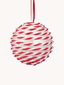 Kerstballen Pop, set van 12, Schuimstof, Rood, wit, Ø 8 cm