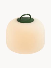 Lampada portatile per esterni a LED con luce regolabile Kettle, Lampada: plastica, Bianco crema, verde scuro, Ø 36 x Alt. 31 cm