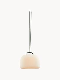 Mobiel outdoor LED hanglamp Kettle, dimbaar, Lamp: kunststof, Crèmewit, donkergroen, Ø 36 x H 31 cm