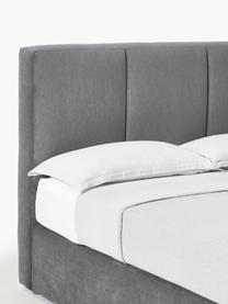 Łóżko kontynentalne Oberon, Nogi: tworzywo sztuczne Ten pro, Antracytowa tkanina, S 180 x D 200 cm, stopień twardości H2
