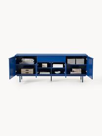 Credenza in legno Elona, Blu elettrico, Larg. 200 x Alt. 75 cm