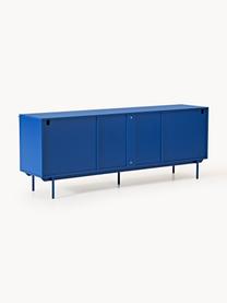 Credenza in legno Elona, Blu elettrico, Larg. 200 x Alt. 75 cm