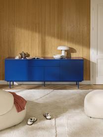 Credenza in legno Elona, Blu elettrico, Larg. 200 x Alt. 75 cm