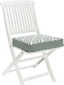 Cojín de asiento alto Miami, Funda: 100% algodón, Verde salvia, blanco, An 40 x L 40 cm