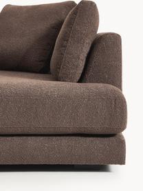 Sofa Bouclé XL Tribeca, Tapicerka: Bouclé (93% poliester, 6%, Stelaż: drewno bukowe, drewno sos, Nogi: drewno sosnowe Ten produk, Ciemnobrązowy Bouclé, S 326 x G 192 cm, prawostronna