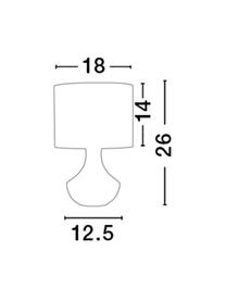 Kleine Tischlampe Rosia, Lampenschirm: Polyester, Lampenfuß: Metall, lackiert, Schwarz, Ø 18 x H 26 cm