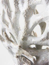 Ręcznie wykonana dekoracja Corallo, Ceramika glazurowana, Biały, S 21 x W 22 cm