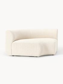 Ronde bouclé hoekmodule Sofia, Bekleding: bouclé (100% polyester) M, Frame: sparrenhout, FSC-gecertif, Poten: kunststof, Bouclé gebroken wit, B 138 x D 138 cm
