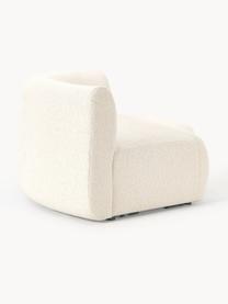 Ronde bouclé hoekmodule Sofia, Bekleding: bouclé (100% polyester) M, Frame: sparrenhout, FSC-gecertif, Poten: kunststof, Bouclé gebroken wit, B 138 x D 138 cm