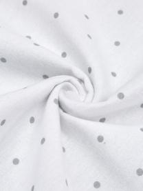 Oboustranný puntíkovaný flanelový povlak na polštář Betty, 2 ks, Šedá, bílá, Š 40 cm, D 80 cm