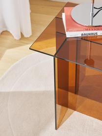 Glazen bijzettafel Anouk, Glas, Bruin, transparant, B 42 x H 50 cm
