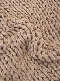 Handgemaakte dikke deken Adyna in beige, 100% polyacryl, Beige, B 130 x L 170 cm