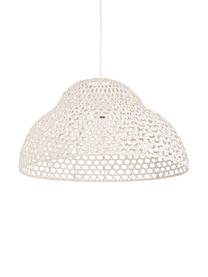 Lampa wisząca z drewna bambusowego Astro, Biały, Ø 50 x W 27 cm