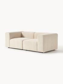 Modulares Bouclé-Sofa Lena (3-Sitzer), Bezug: Bouclé (93 % Polyester, 6, Gestell: Kiefernholz, Schichtholz,, Bouclé Hellbeige, B 209 x T 106 cm