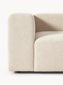 Modulares Bouclé-Sofa Lena (3-Sitzer), Bezug: Bouclé (93 % Polyester, 6, Gestell: Kiefernholz, Schichtholz,, Füße: Kunststoff, Bouclé Hellbeige, B 209 x T 106 cm