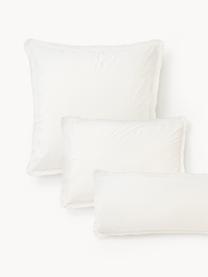 Taie d'oreiller en coton à volants Adoria, Blanc, larg. 50 x long. 70 cm
