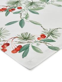 Chemin de table Myrta, Blanc, vert, rouge