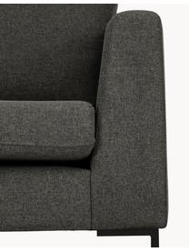 Sofa Luna (3-Sitzer), Bezug: 100 % Polyester Der strap, Gestell: Massives Buchenholz, Schi, Füße: Metall, galvanisiert Das , Webstoff Anthrazit, B 230 x T 95 cm