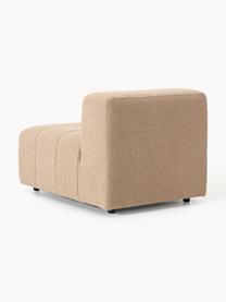 Modulo centrale in bouclè Lena, Rivestimento: bouclé (93% poliestere, 6, Struttura: legno di faggio, truciola, Piedini: plastica, Bouclé beige, Larg. 78 x Prof. 106 cm