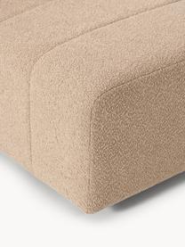 Modulo centrale in bouclè Lena, Rivestimento: bouclé (93% poliestere, 6, Struttura: legno di faggio, truciola, Piedini: plastica, Bouclé beige, Larg. 78 x Prof. 106 cm