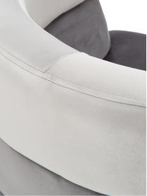Fluwelen fauteuil Sandwich in retro-design, Bekleding: polyester fluweel, Poten: gecoat metaal, Fluweel grijs, B 65 x D 64 cm