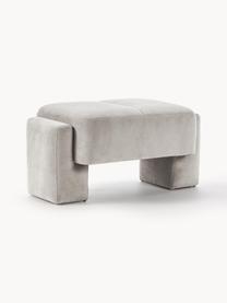 Pouf Bobi, Tissu gris clair, larg. 90 x long. 55 cm