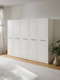 Modularer Drehtürenschrank Charlotte, 250 cm Breite, mehrere Varianten, Korpus: Spanplatte, melaminbeschi, Griffe: Messing Dieses Produkt wi, Weiß, Basic Interior, B 250 x H 200 cm