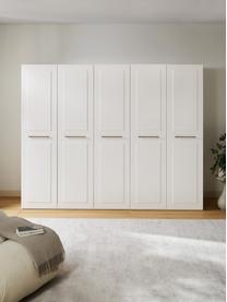 Modularer Drehtürenschrank Charlotte, 250 cm Breite, mehrere Varianten, Korpus: Spanplatte, melaminbeschi, Griffe: Messing Dieses Produkt wi, Weiß, Basic Interior, B 250 x H 200 cm