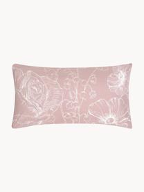 Poszewka na poduszkę z perkalu Keno, 2 szt., Brudny różowy, biały, S 40 x D 80 cm