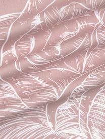 Poszewka na poduszkę z perkalu Keno, 2 szt., Brudny różowy, biały, S 40 x D 80 cm