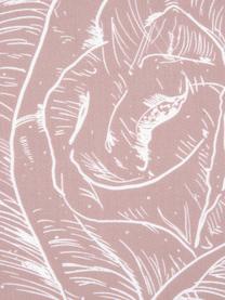 Baumwollperkal-Kopfkissenbezüge Keno mit Blumenprint, 2 Stück, Webart: Perkal Fadendichte 180 TC, Altrosa, Weiss, B 40 x L 80 cm