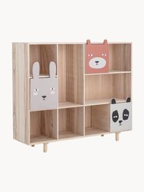 Kinderwandkast Calle, Paulowniahout, MDF, Paulowniahout, meerkleurig, B 107 x H 90 cm