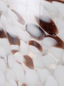 Glas-Windlicht Lulea mit Tupfen-Muster, Glas, Weiss, Brauntöne, Ø 15 x H 17 cm