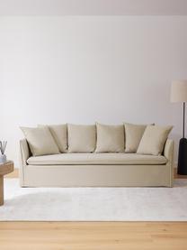 Sofa Mila (3-Sitzer), Bezug: 100% Polyester Der hochwe, Gestell: Kieferholz, Faserplatte, , Webstoff Dunkelgrau, B 220 x T 93 cm