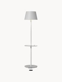 Mobiele LED outdoor vloerlamp Garcon, dimbaar, Lamp: gecoat aluminium, Wit, H 150 cm