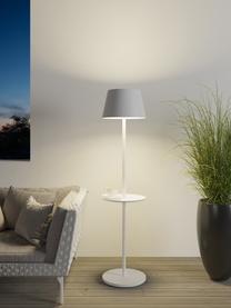 Mobiele LED outdoor vloerlamp Garcon, dimbaar, Lamp: gecoat aluminium, Wit, H 150 cm