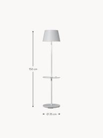 Mobile LED-Außenstehlampe Garcon, dimmbar, Weiß, H 150 cm