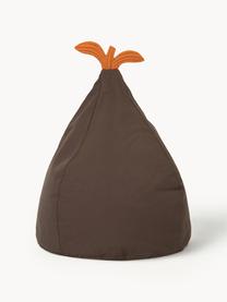 Sitzsack Pear Bean aus Bio-Baumwolle, Bezug: 100 % Bio-Baumwolle, GOTS, Taupe, Orange, B 55 x H 85 cm