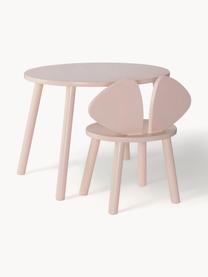 Kindertafel Mouse met kinderstoel, set van 2, Berkenhout, gelakt

Dit product is gemaakt van duurzaam geproduceerd, FSC®-gecertificeerd hout., Lichtroze, Set met verschillende formaten