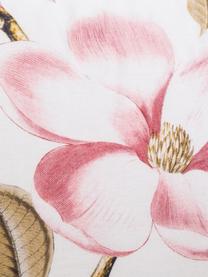Parure copripiumino reversibile in cotone Magnolia, Cotone, Rosa, verde, bianco, 220 x 240 cm + 2 federe 50 x 75 cm