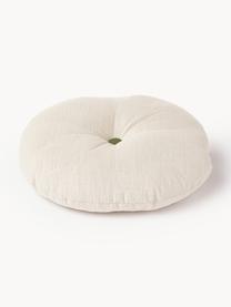 Coussin rond décoratif Devi, Beige clair, Ø 35 cm