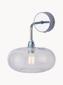 Aplique LED Horizon, Pantalla: vidrio tintado, Estructura: metal recubierto, Transparente, plateado, iridiscente, An 21 x L 24 cm