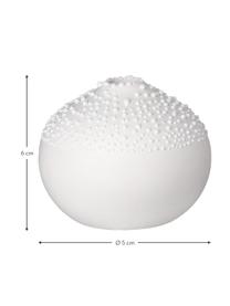Jarrón pequeño de porcelana Perla, Porcelana, Blanco, Ø 5 x Al 6 cm