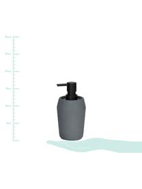 Dosificador de jabón Beddington, Recipiente:  cemento, Dosificador: plástico, Tejido gris, Ø 9 x Al 17 cm