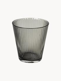 Mondgeblazen waterglazen Grand Cru van rookglas, 4 stuks, Loodvrij glas, Grijs, transparant, Ø 9 x H 10 cm, 260 ml