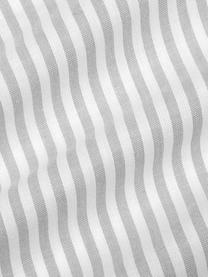 Baumwoll-Kissenbezug Ellie, fein gestreift, 50 x 70 cm, Webart: Renforcé Fadendichte 118 , Weiss, Grau, B 50 x L 70 cm