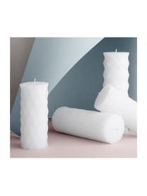 Set candele cilindriche Mix Rhomb, 6 pz, 95% paraffina, 5% cera di soia, Bianco, Ø 7 x A 14 cm
