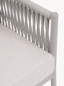 Fotel ogrodowy Florencia, Tapicerka: 100% polipropylen, Stelaż: aluminium malowane proszk, Jasnobeżowa tkanina, jasny szary, S 80 x G 85 cm