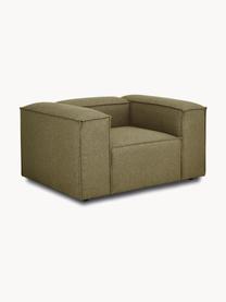 Poltrona Lennon, Rivestimento: 100% poliestere Con 15.00, Struttura: legno di pino massiccio, , Gambe: plastica, Tessuto verde oliva, Larg. 130 x Prof. 101 cm
